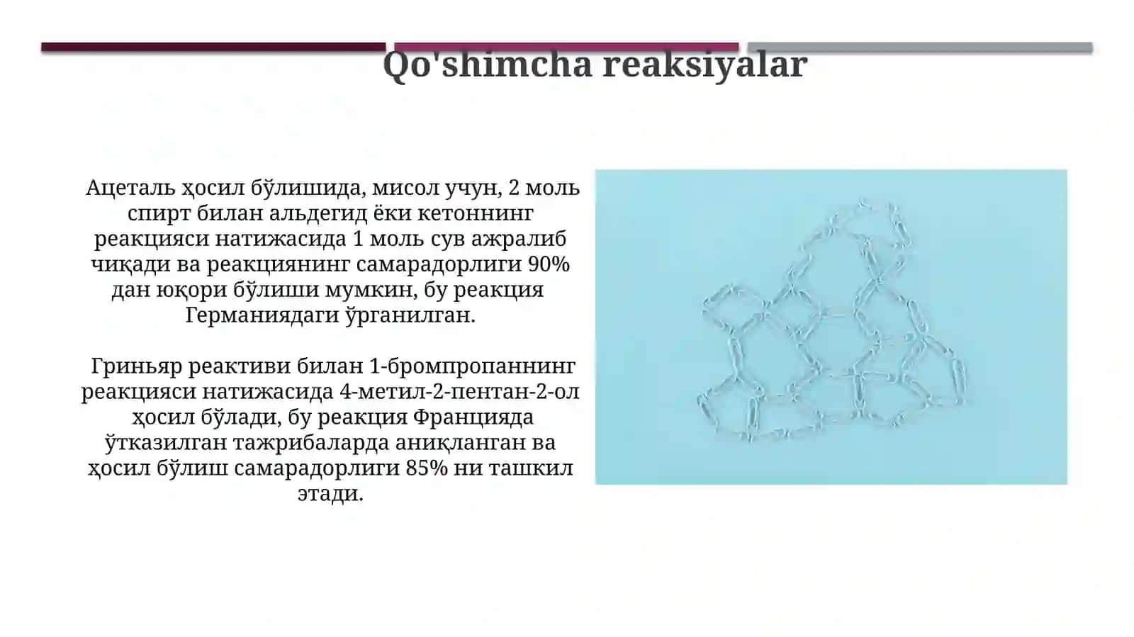 Karbonillarning olinishi va xossalari 4