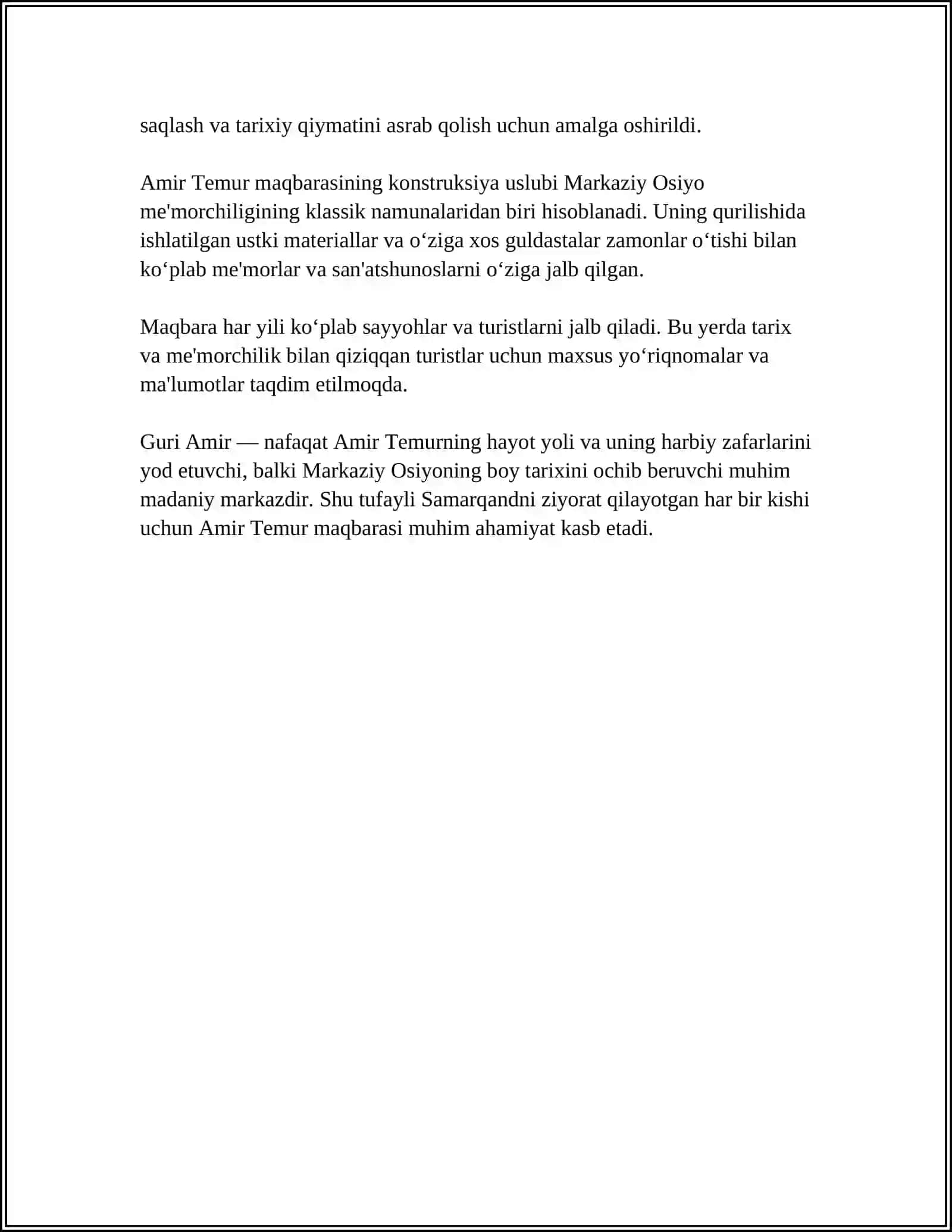 Amir Temur maqbarasi 4