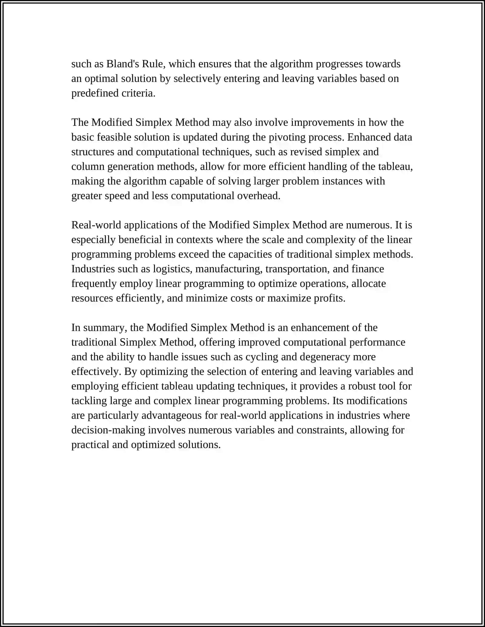 MODIFIED SIMPLEX METHOD 4