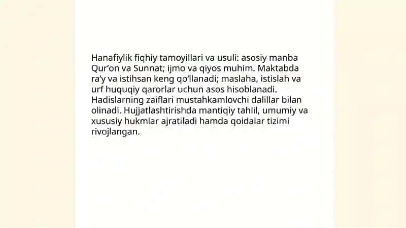 Hanafiylik maktabi 4