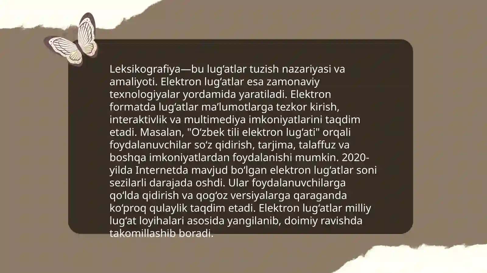 Elektron lug'atlar yaratish 4