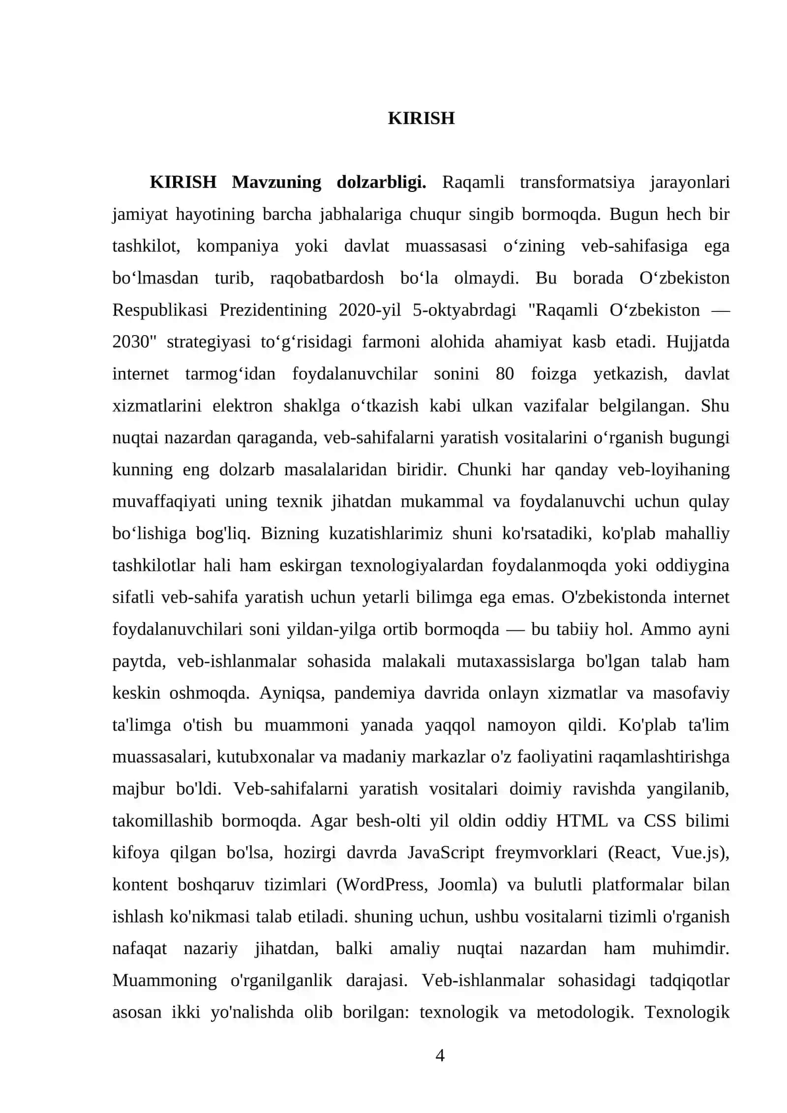 Web-sahifalar va ularni yaratish vositalari 4