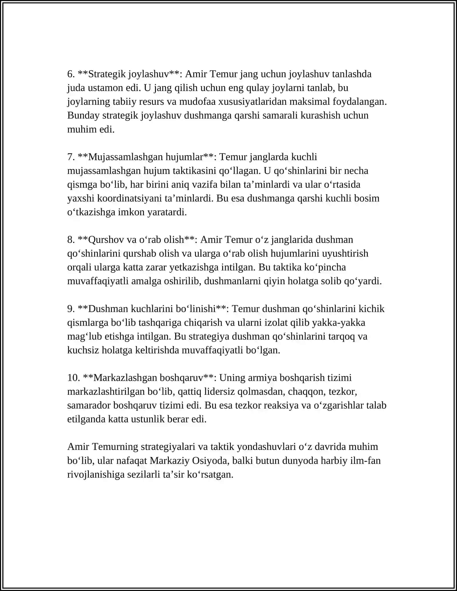 AMIR TEMUR JANGLARI 4