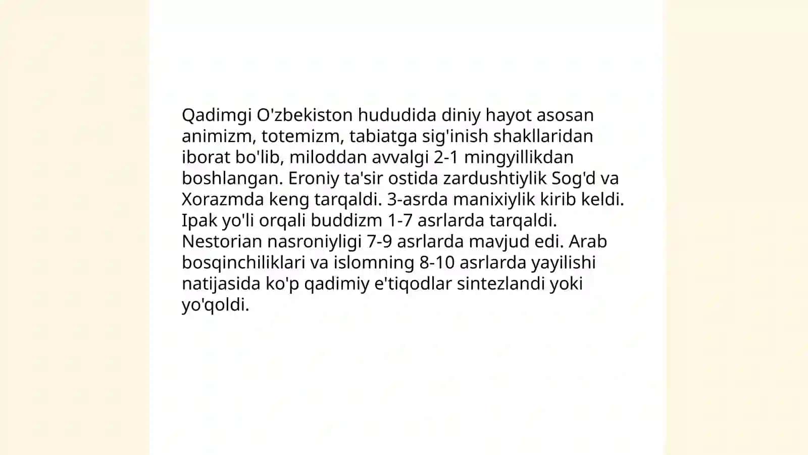 Milliy dinlar 4