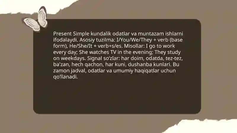 Present Simple 4