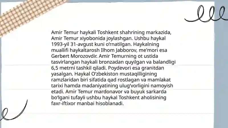 Amir Temur haykallari 4