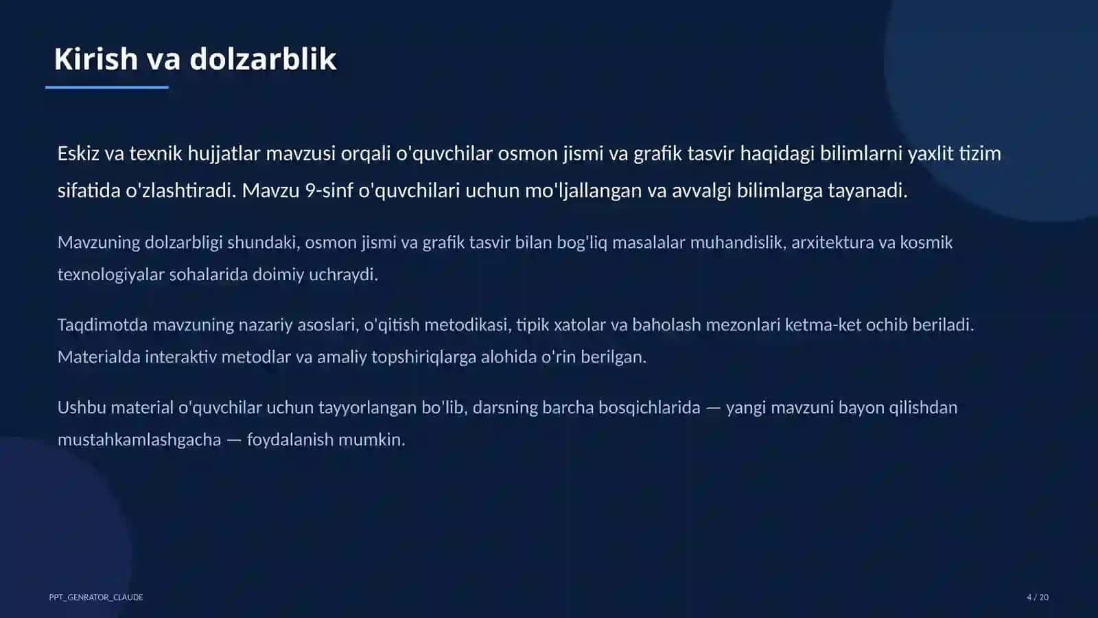 Eskiz va texnik hujjatlar (9-sinf) 4