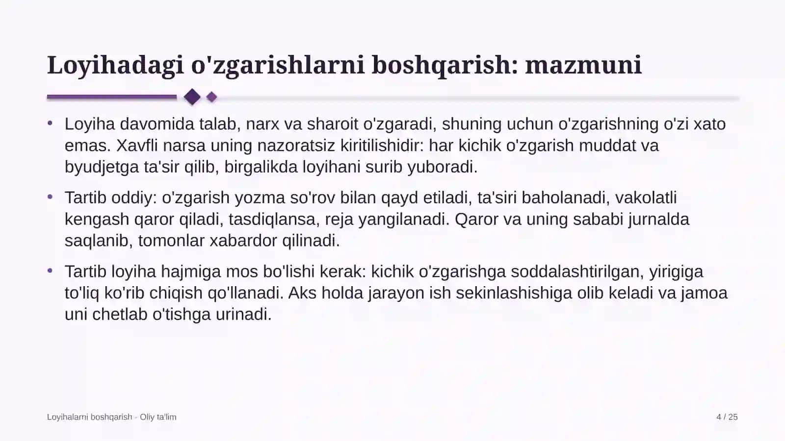 yem xashak yetishtirishda loyihadagi o'zgarishlarni boshqarish 5374 4