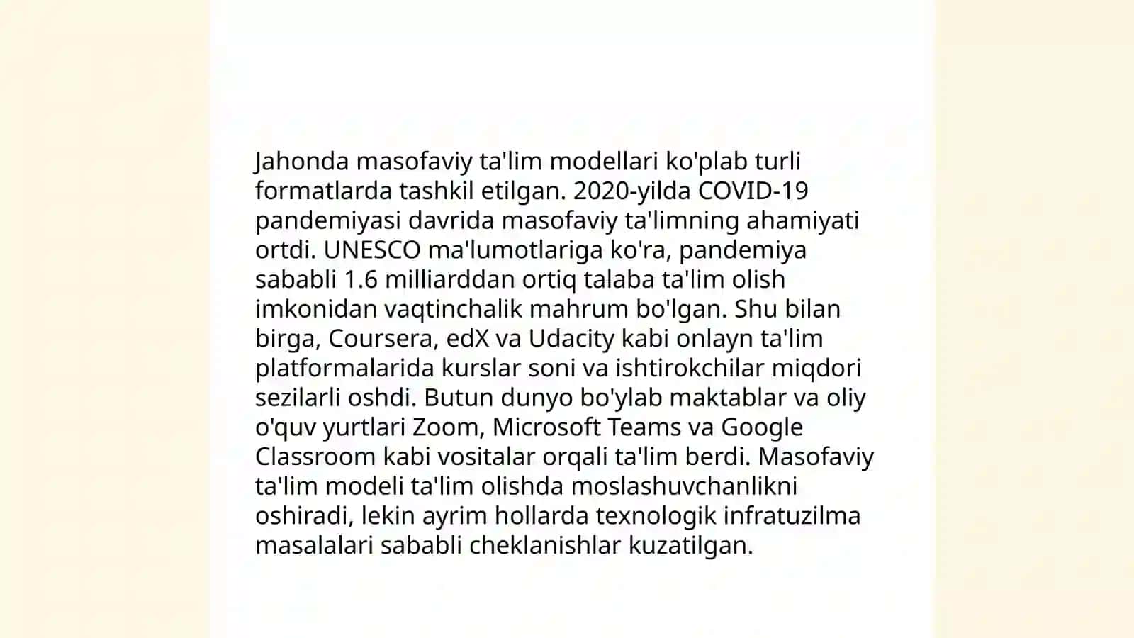 Masofaviy ta'limning tarixi 4