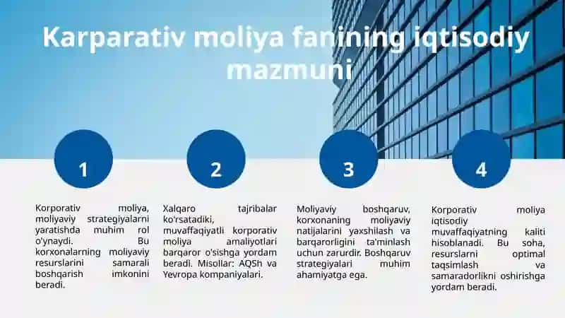 Karparativ moliya fanining abekti piridmeti iqtisodiy mazmuni 4