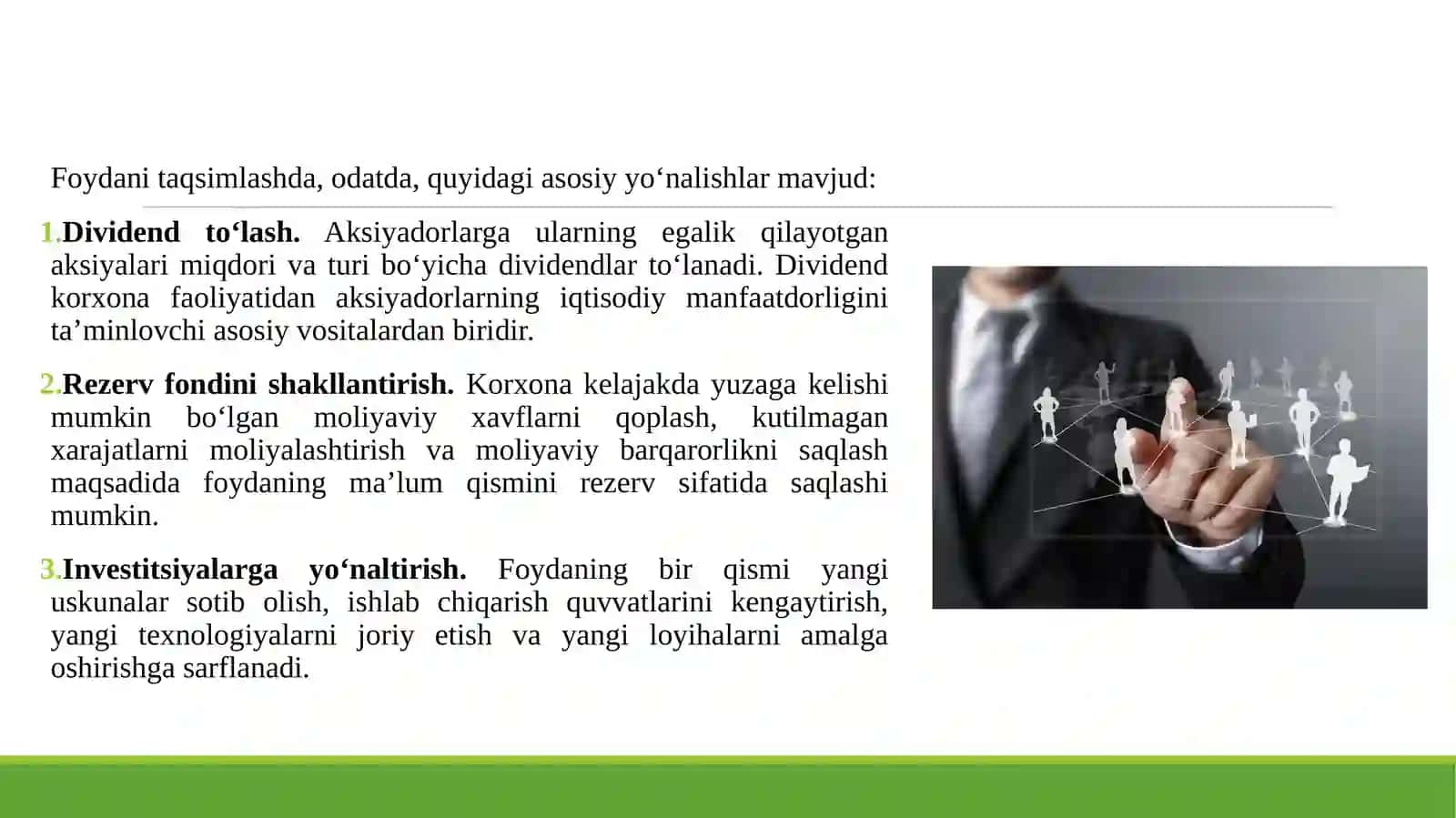 Korporativ boshqaruvda foydani taqsimlash mexanizmi 4