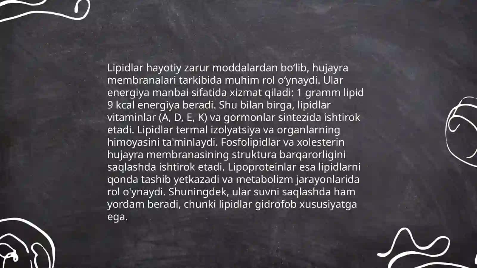 Biogen element, lipid va uglevodlar 4