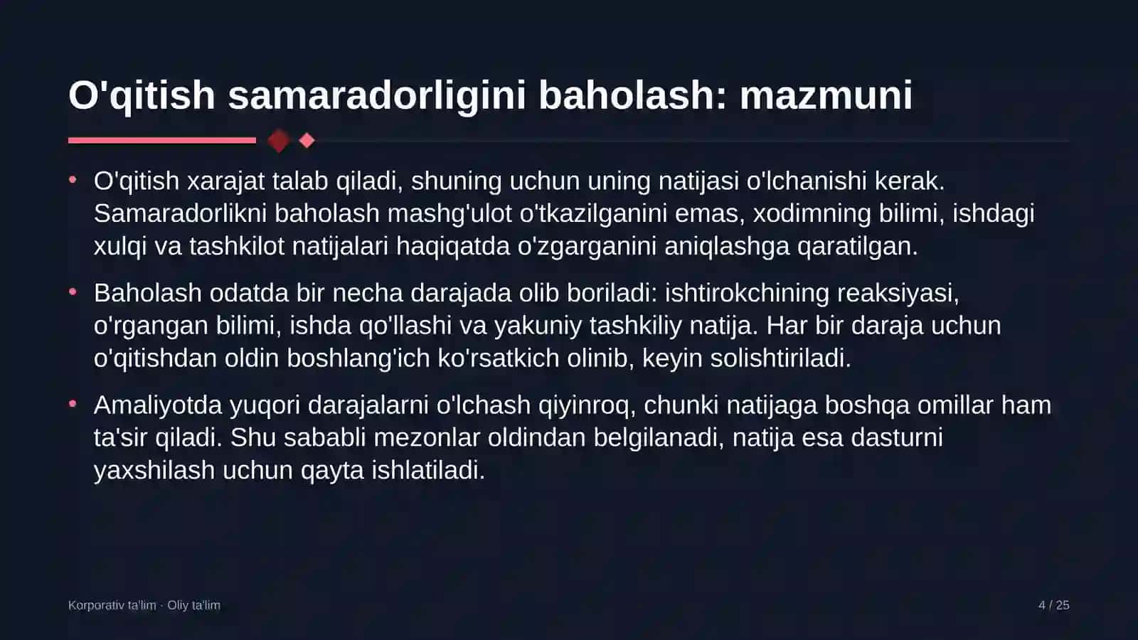 IT-parklarda o'qitish samaradorligini baholash 4
