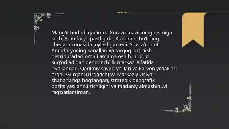 Mangʻit shahrining kelib chiqish tarixi 4