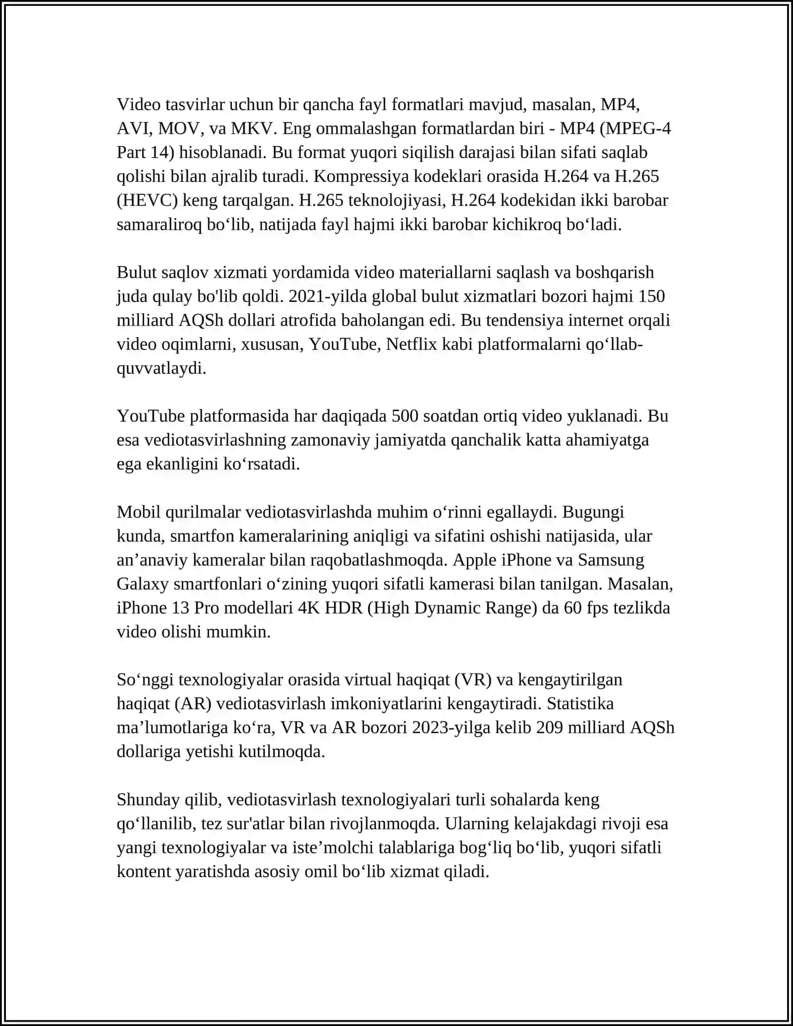 VEDIOTASVIRLASH ASOSLARI 4
