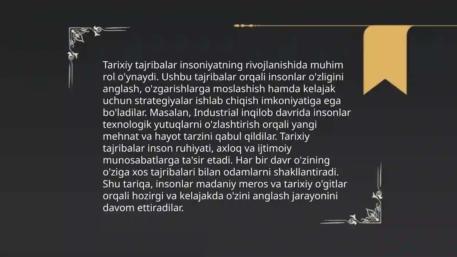 Tarixiy anglash va insonning o‘zini anglash 4