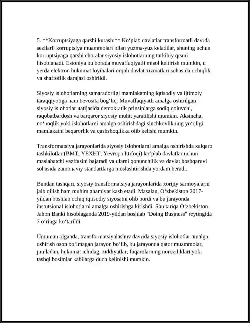TRANSFORMATSIYALASHUV DAVRI 4