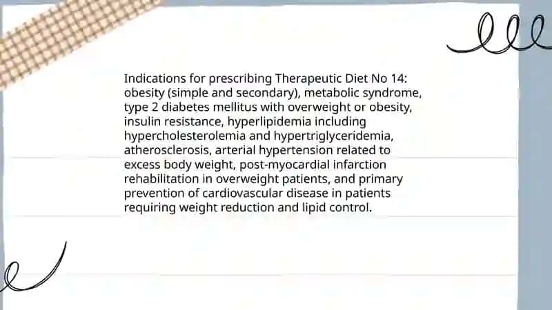 Therapeutic diet No 14 4