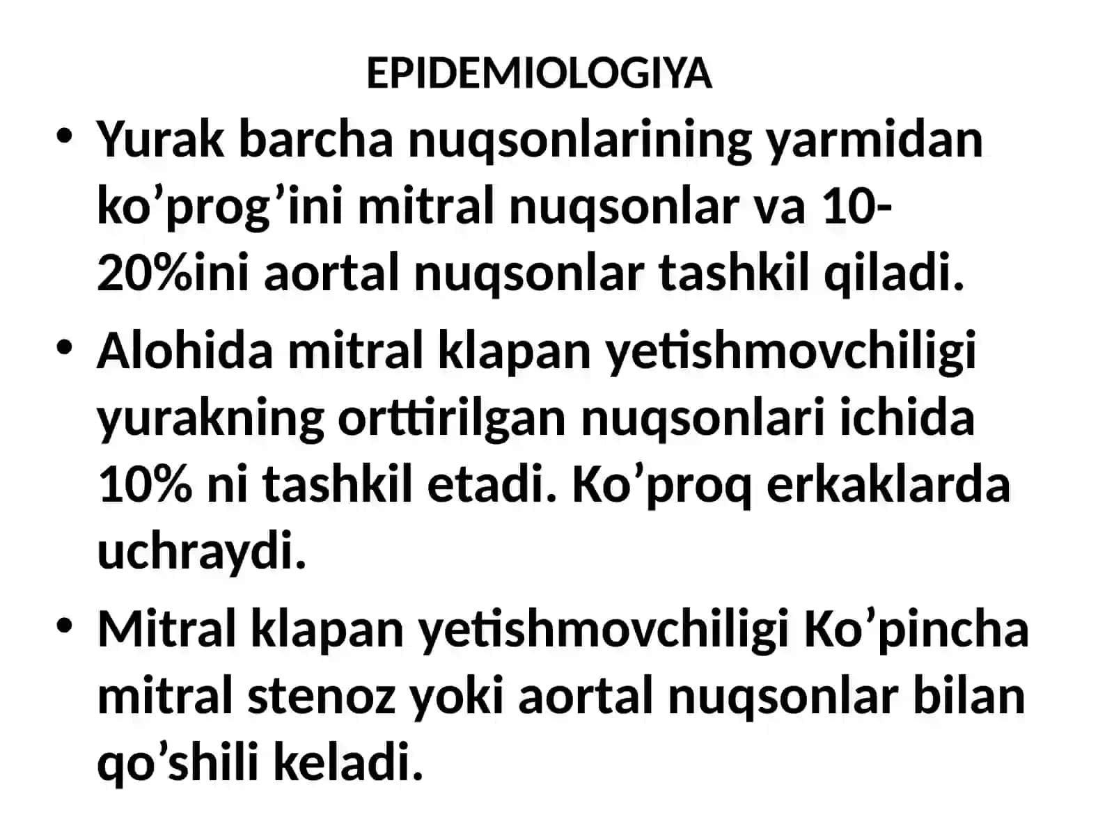 YURAK ORTTIRILGAN NUQSONLARI 4