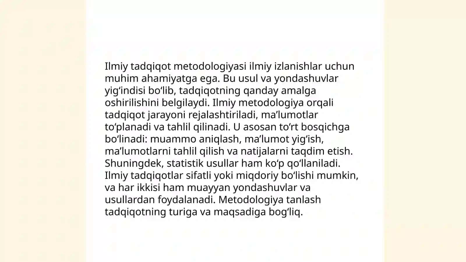 Tajriba-sinov ishlarini olib borish 4