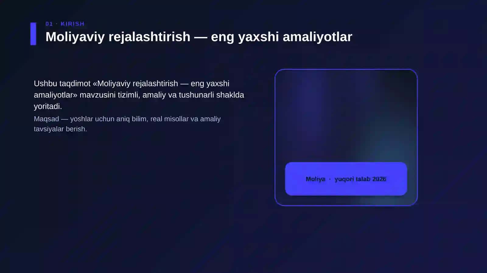 Moliyaviy rejalashtirish — eng yaxshi amaliyotlar 4