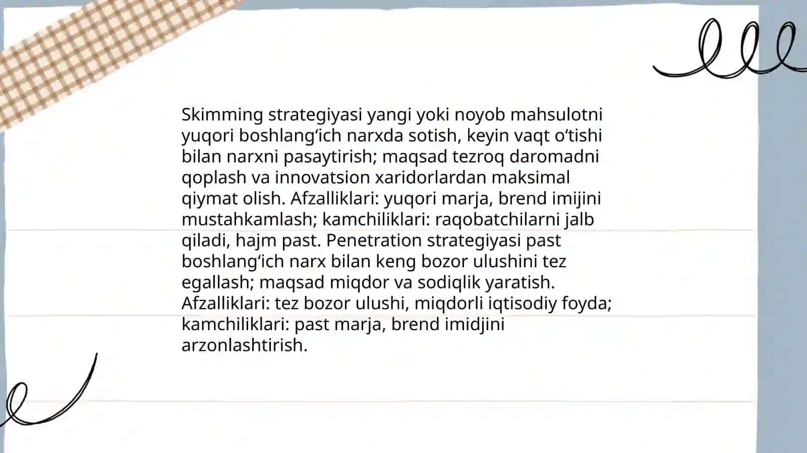 Narx siyosati 4