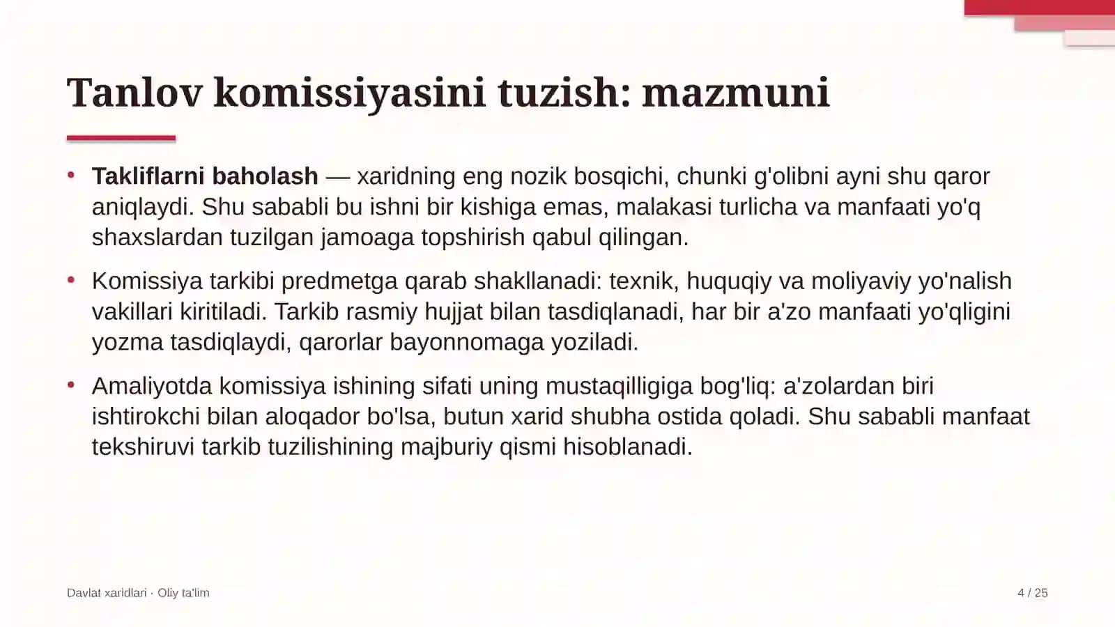 Dizayn studiyalarida tanlov komissiyasini tuzish 4