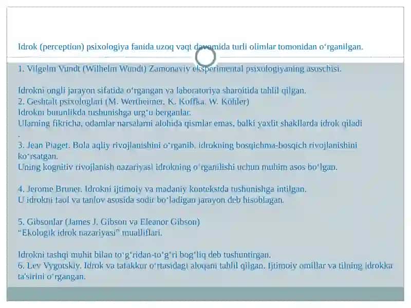 Idrok va uning turlari 4