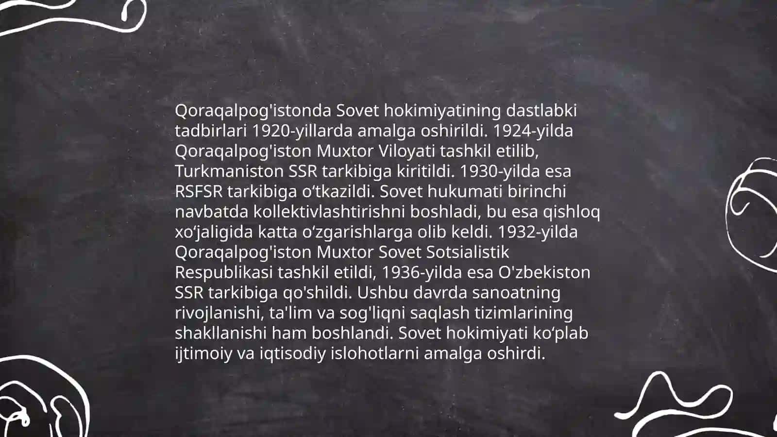 1917-1991 yillarda Qoraqalpog'istonda sovet hokiimiyati o'rnatilishi va mustahkamlanishi 4