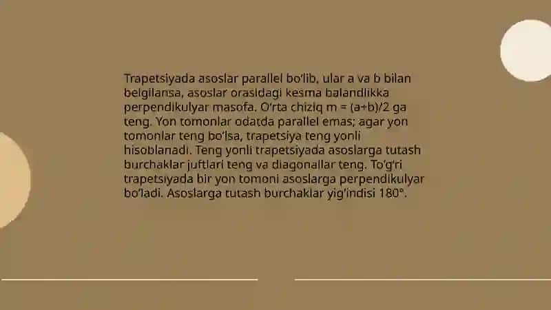 Trapetsiya va uning xossalari 4