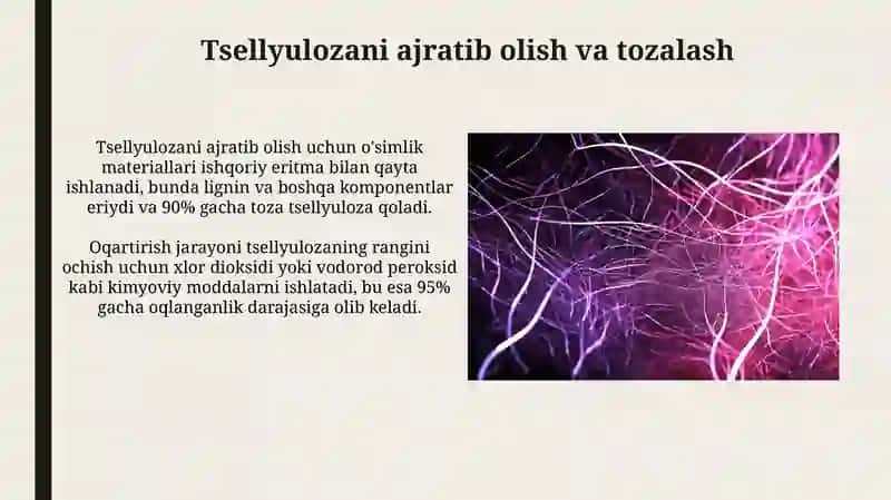 Tsellyuloza va uning xossalari 4