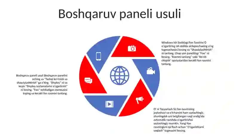 Ish Stolidagi Fon Tasvirini Ōzgartiring 4