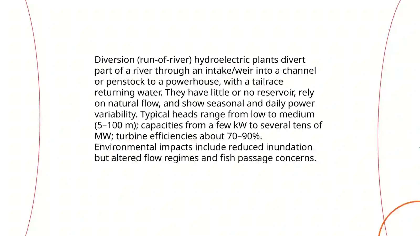 The types of the hydro power facilities 4