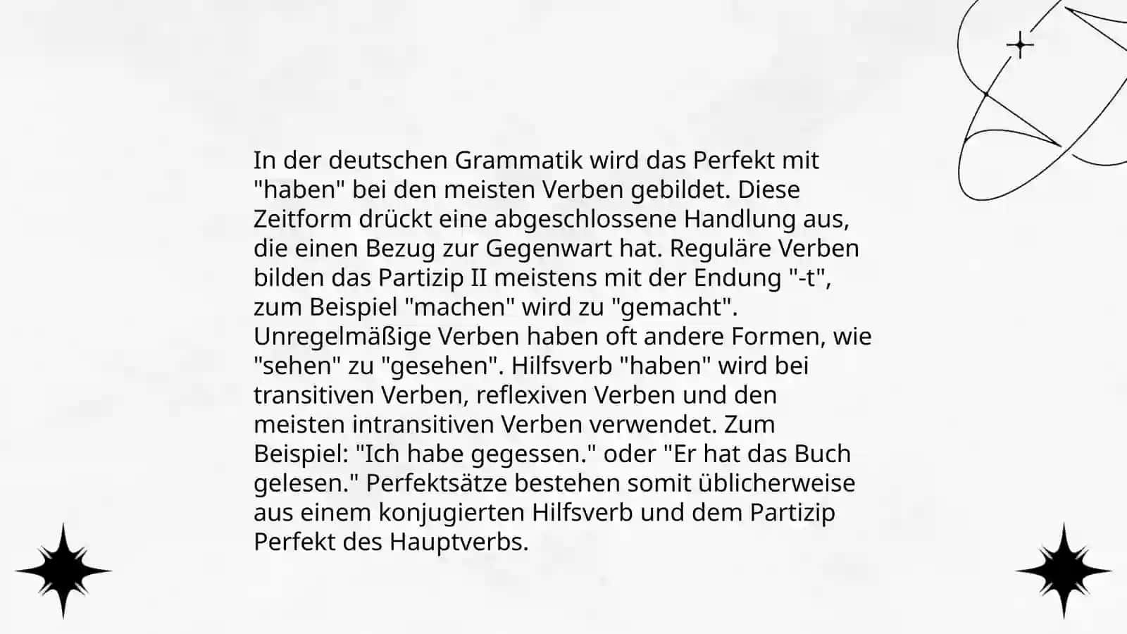Perfekt mit haben 4