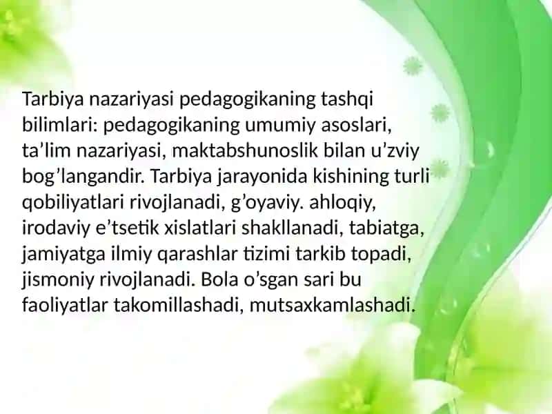 Pedagogika Faoliyati Dasturi 4