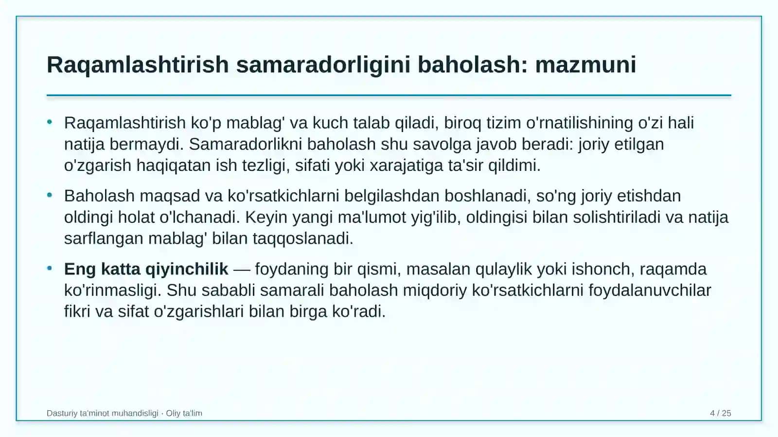 Texnik ko'rik markazlarida raqamlashtirish samaradorligini baholash 4