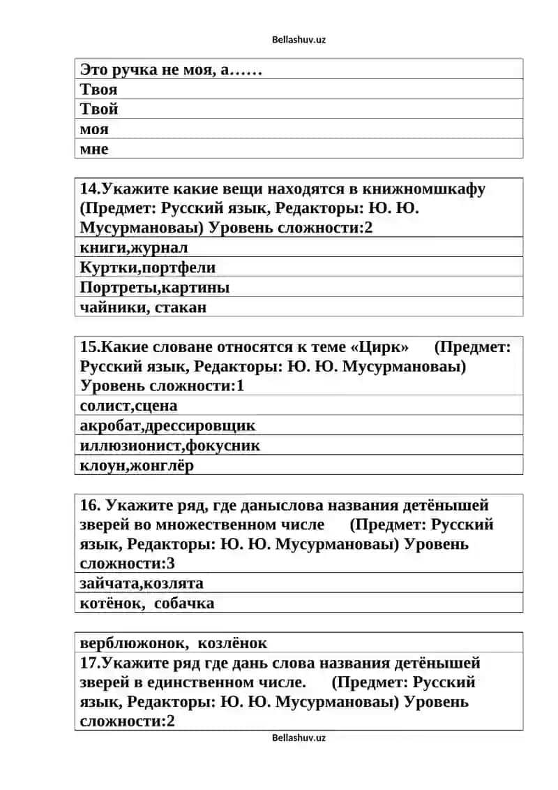 Русский язык 4