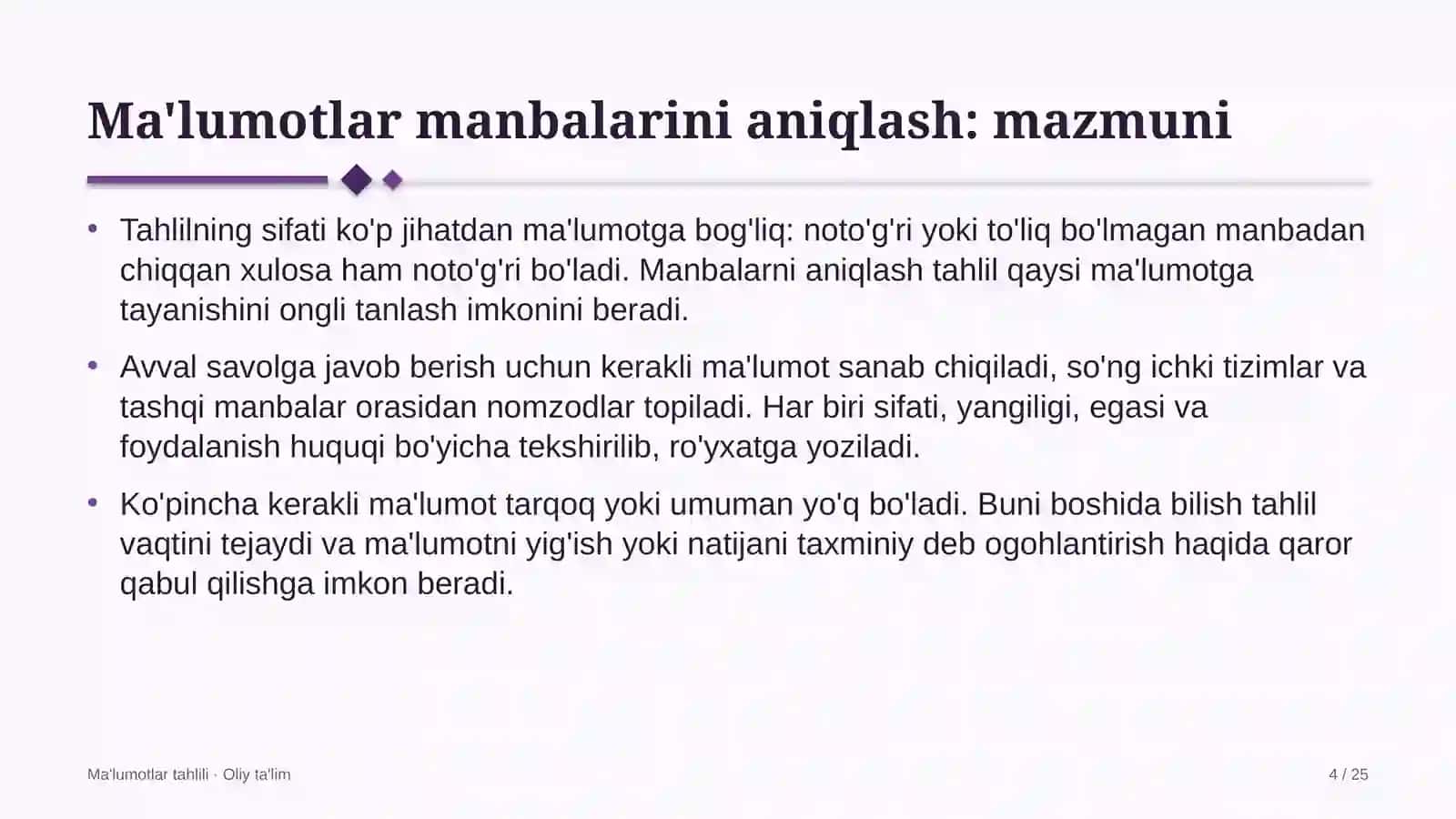 Televideniyeda ma'lumotlar manbalarini aniqlash 4