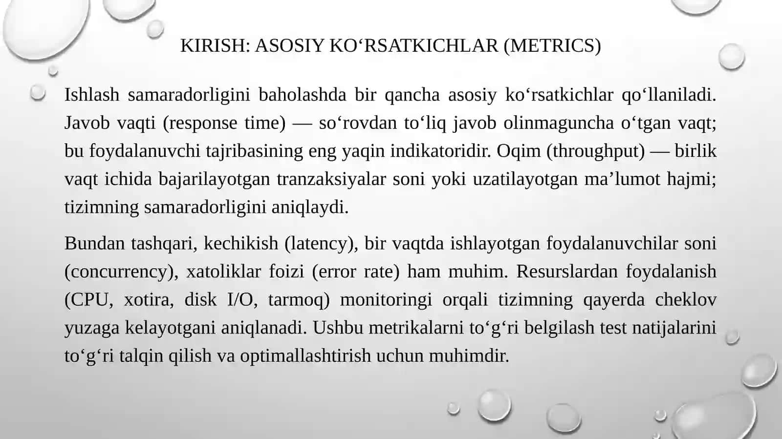 Ishlash samaradorligini testlash (performance testing) 4