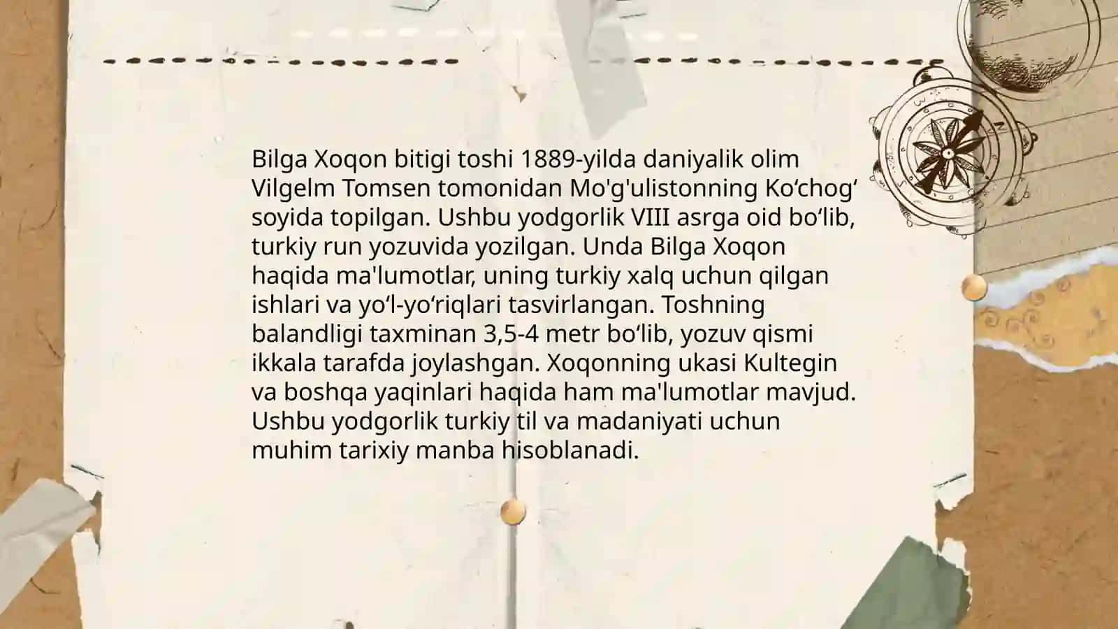 Bilga xoqon bitig toshi haqida 4