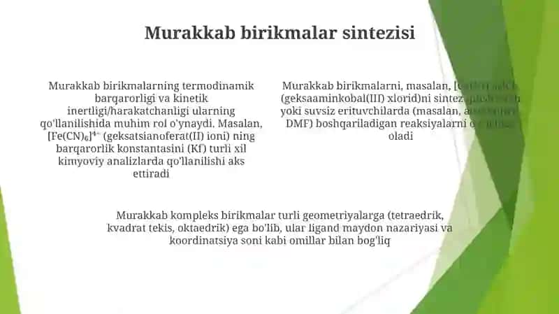 Xelat kompleks birikmalar 4