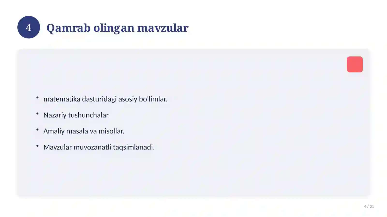 Geografiya fanidan 10-sinf: mavzulashtirilgan nazorat ishi va tahlil 4