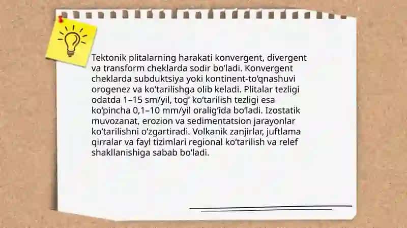 Endogen jarayonlar: Nurash va relief 4