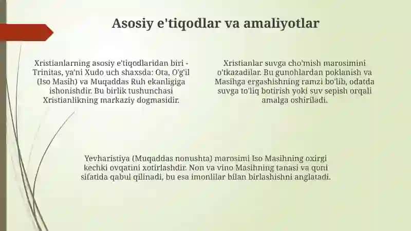Xristianlikdagiyо‘nalishlar 4