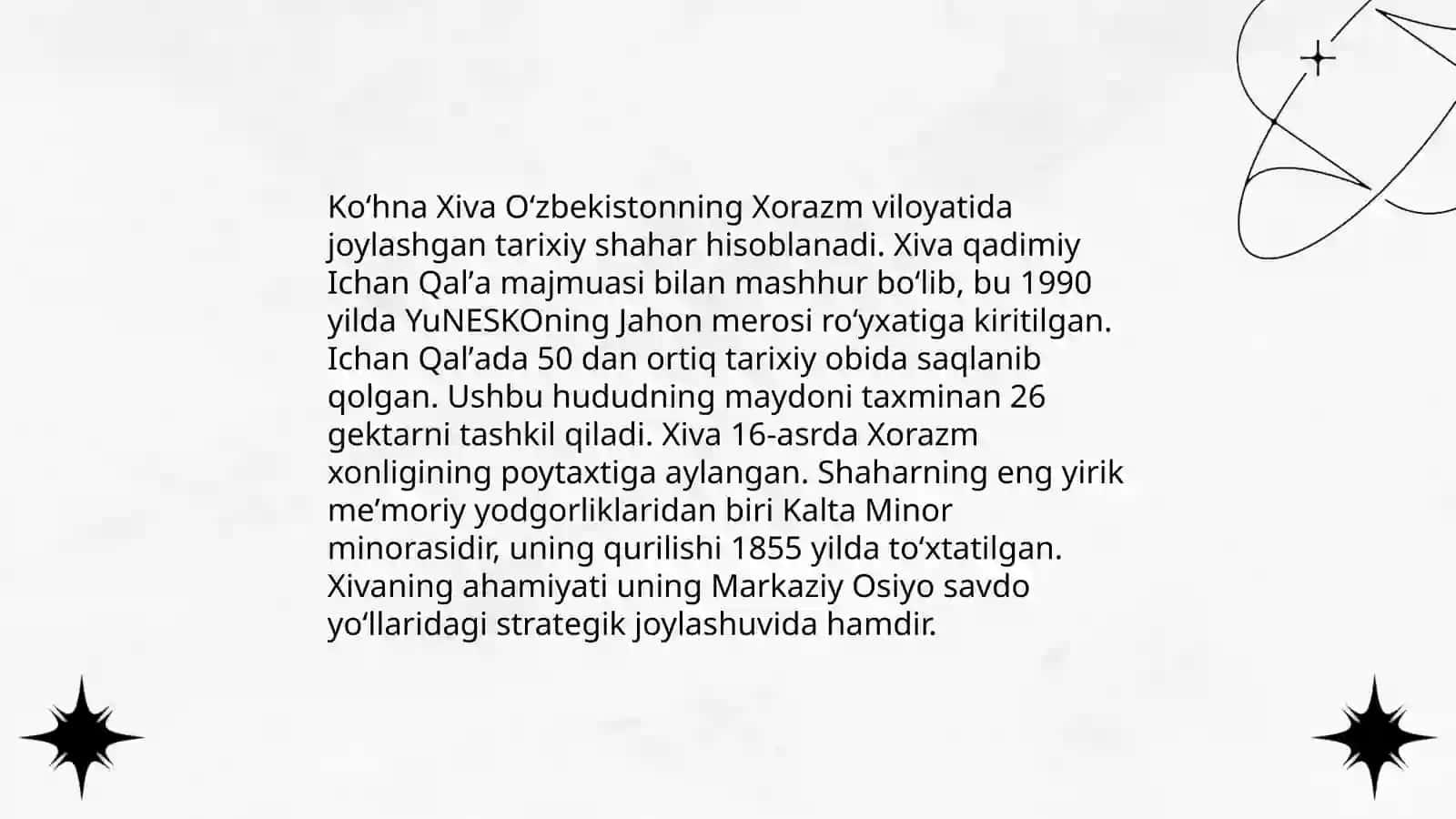 Xiva xonligi shaharlar tarixi 4
