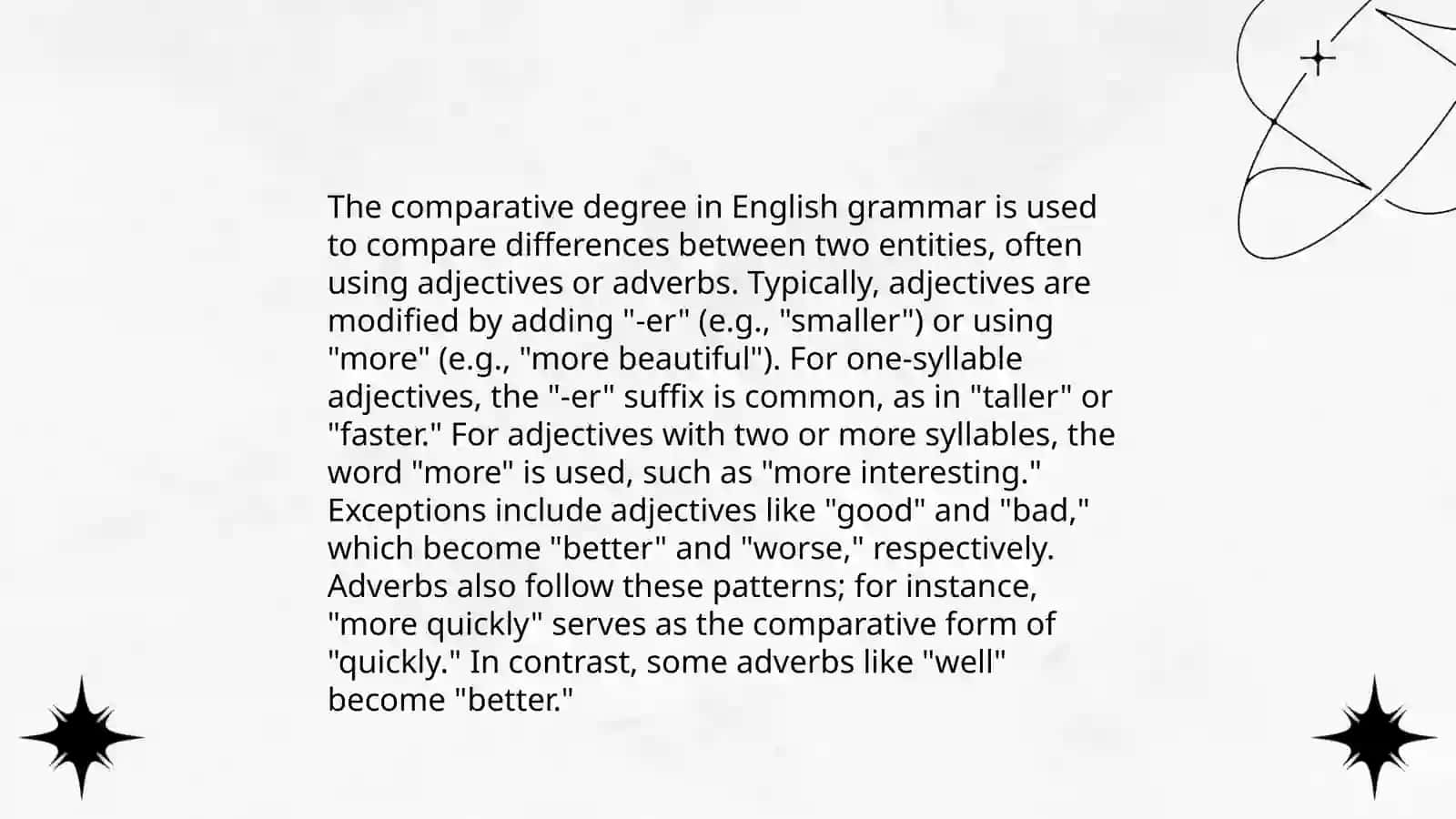 Degrees of adjectivers 4