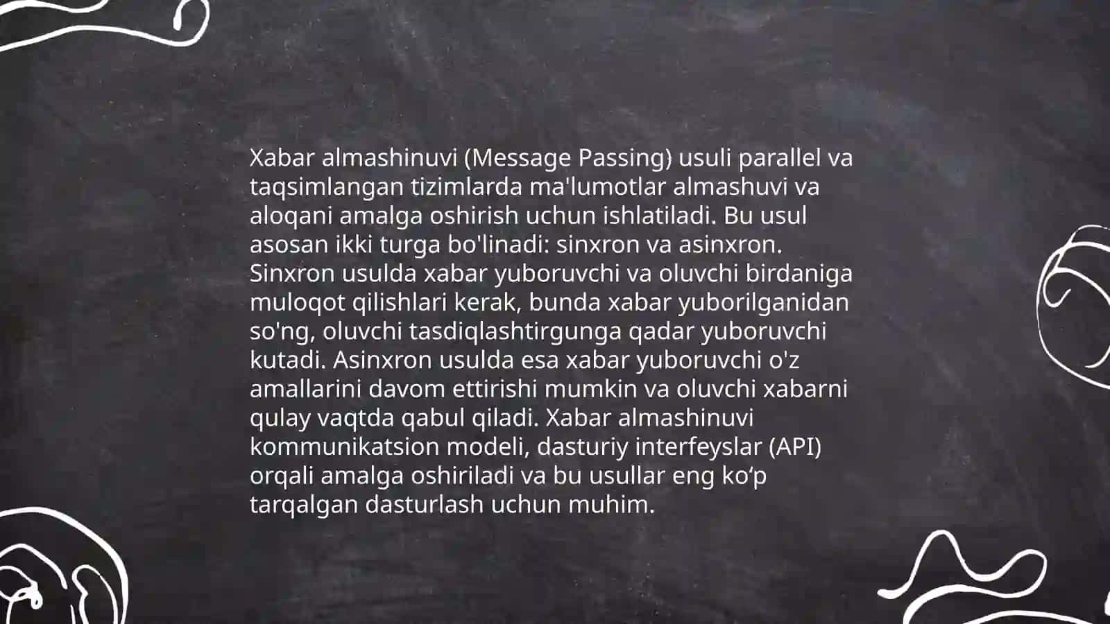 IPC mexanizmlarini amaliyotda qoʻllash (Message passing, shared memory) 4