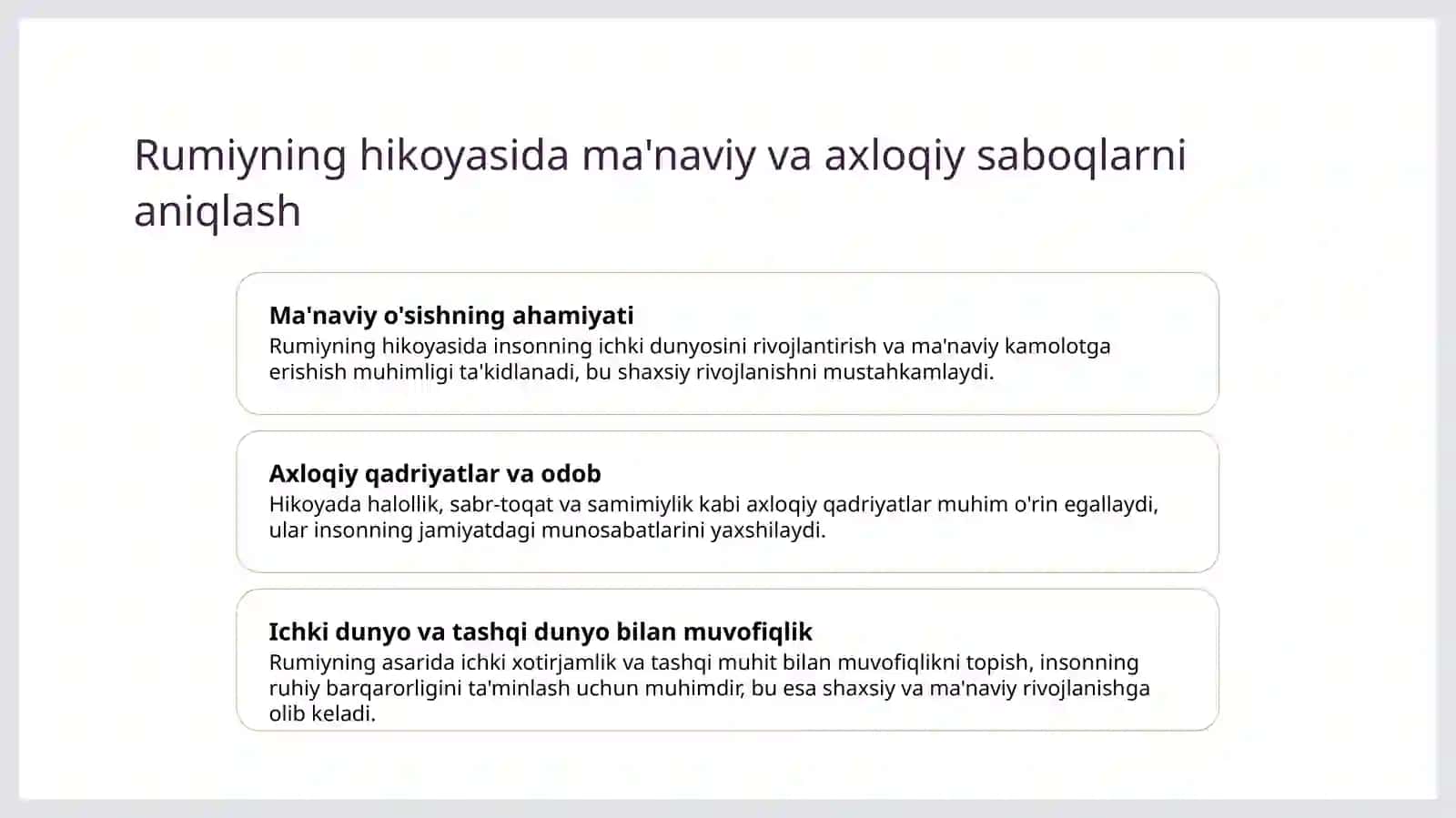 Rumiyning "Ovchi va lochin" rivoyati 4