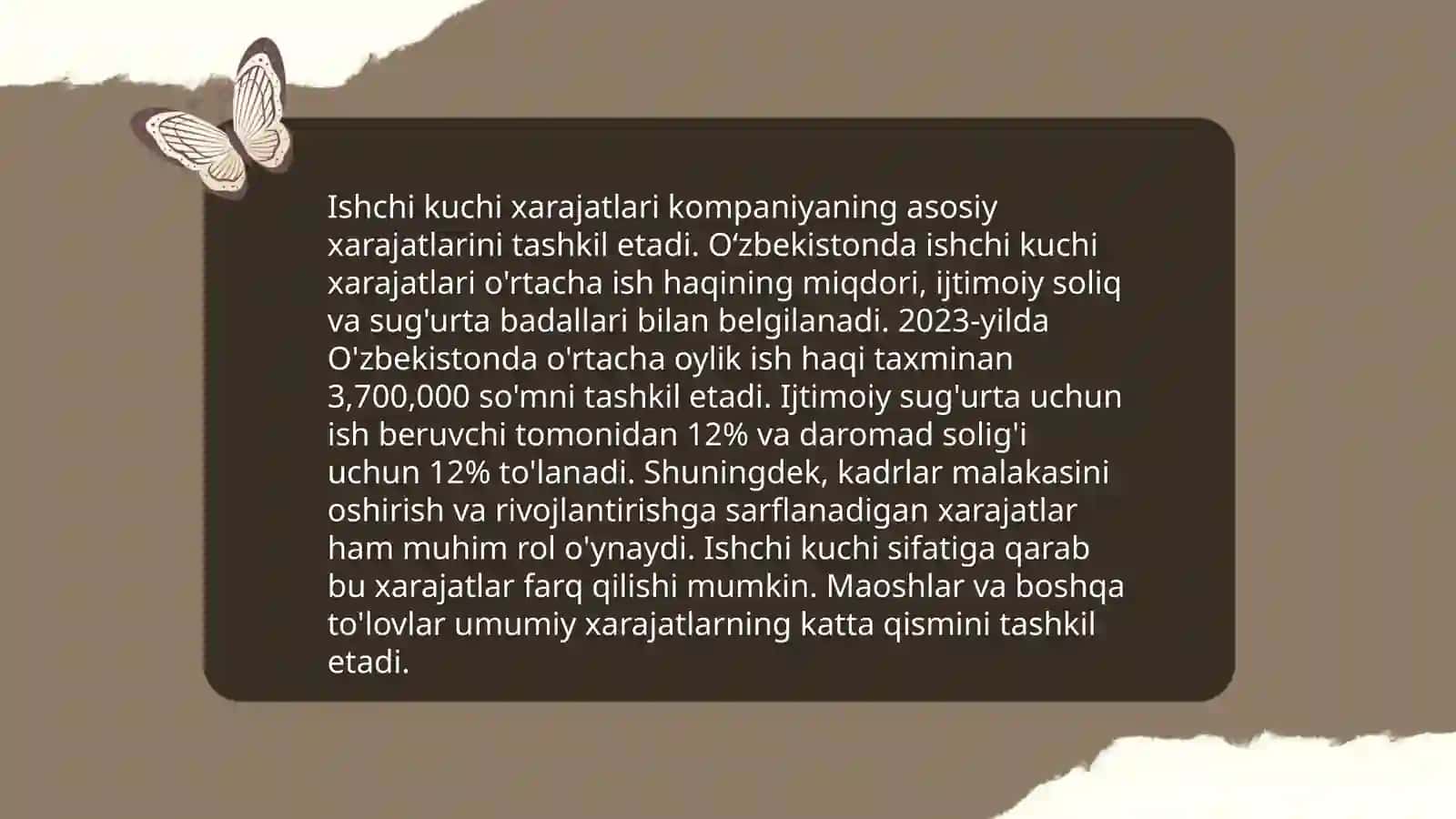 Xom ashyo xarajatlari 4