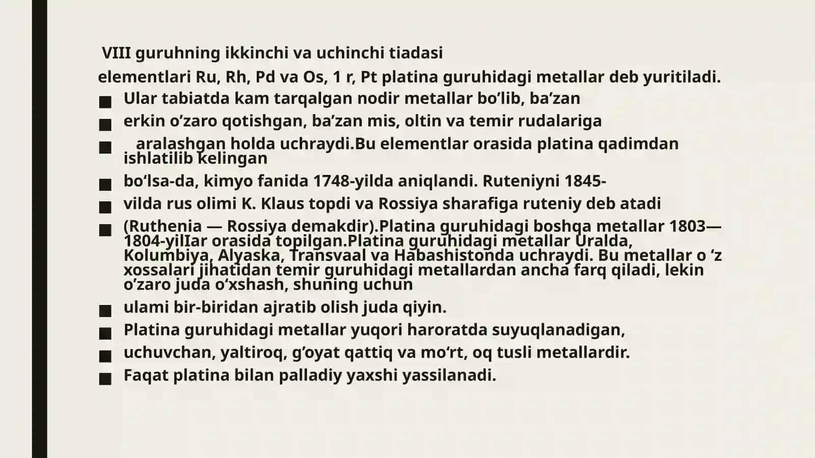 Platina metali haqida 4